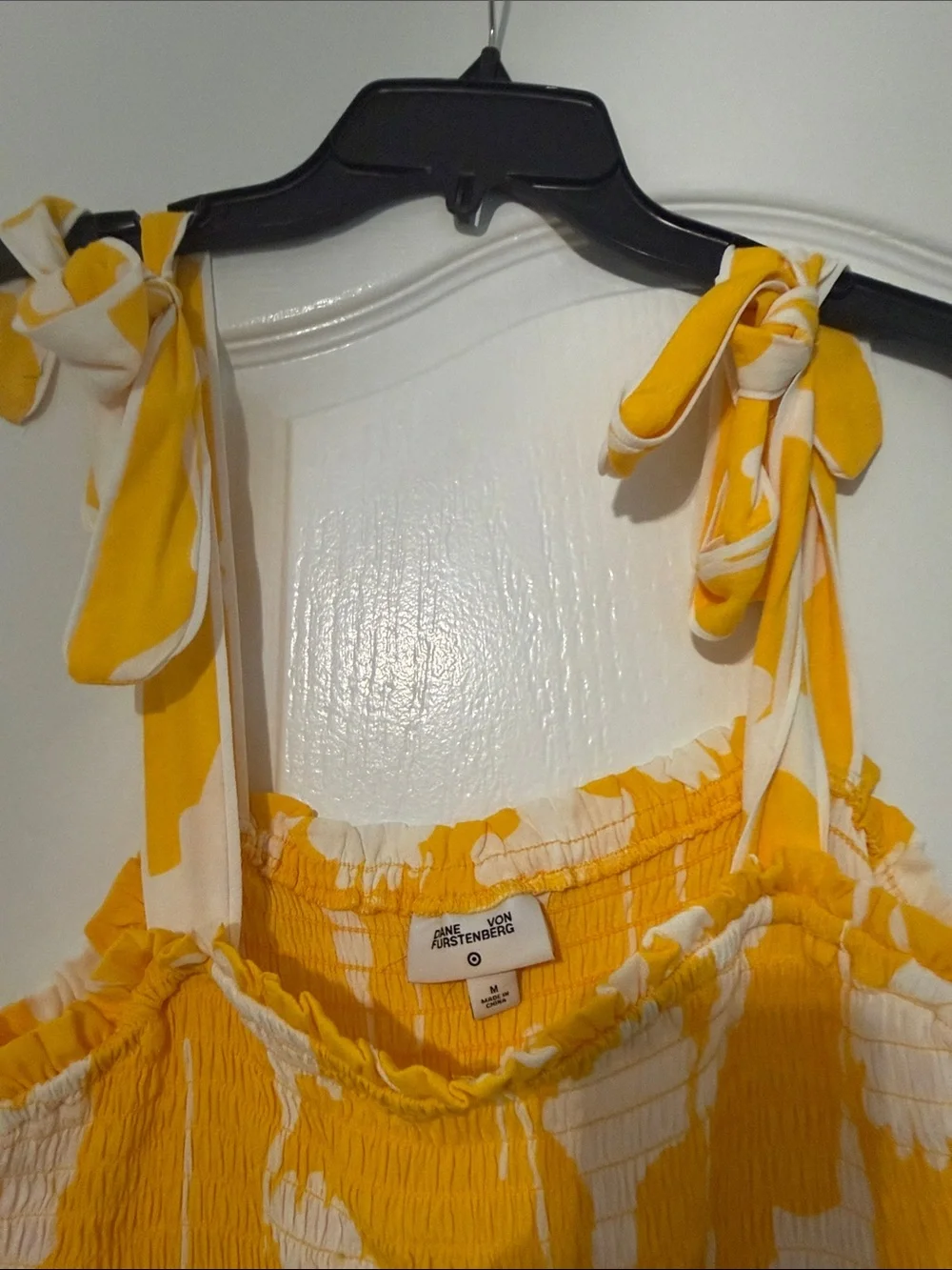 Diane Von Furstenberg for Target NEw yellow Floral Tie-Shoulder Maxi Dress - Picture 5 of 6
